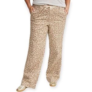 Torrid Weekend Mid Rise Wide Leg Leopard Pant